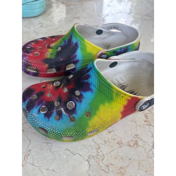 Crocs Classic Tie-Dye Clogs Size M6/W8 - Picture 2 of 8